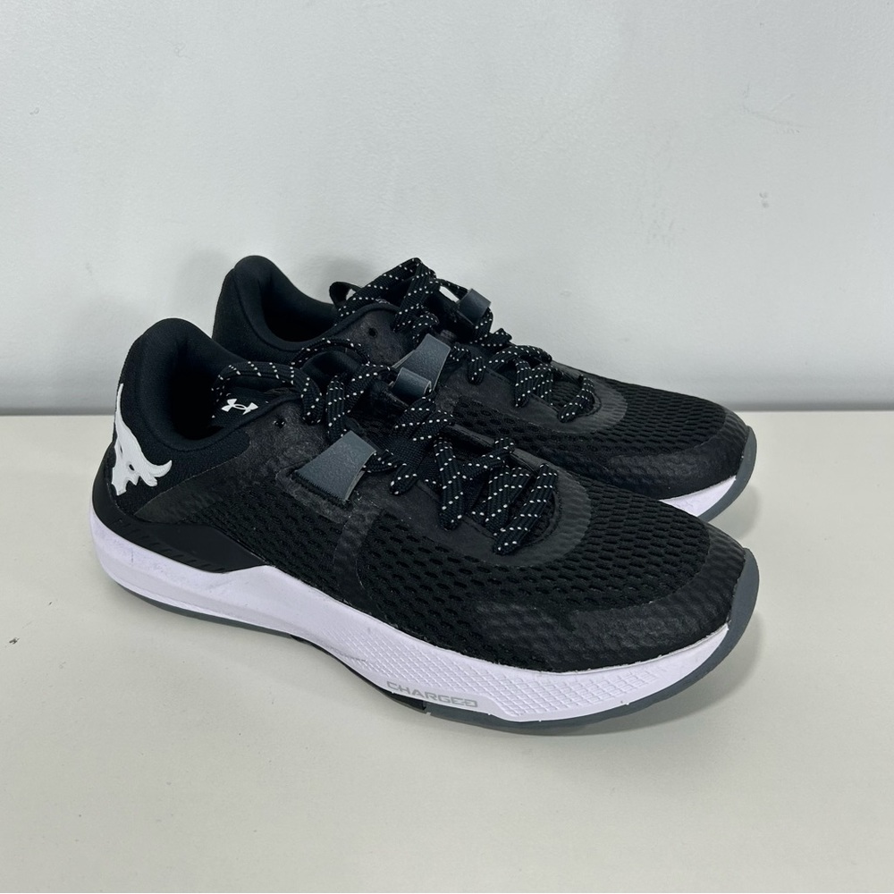 Under Armour Black and White Athletic Tennis Shoes